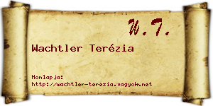 Wachtler Terézia névjegykártya